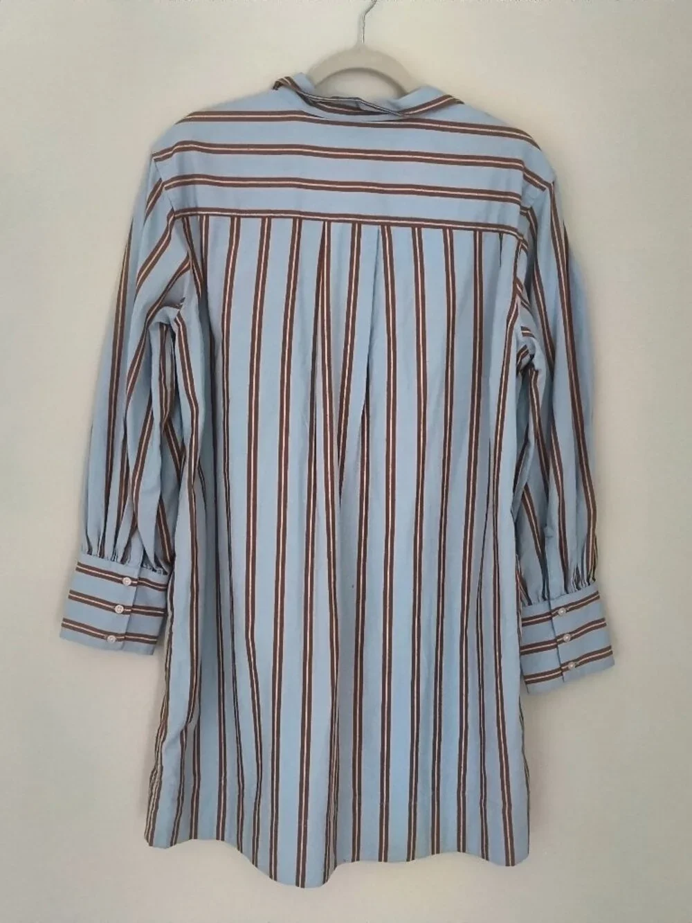 Free Assembly  NWT 100% Cotton blue and brown striped shift/dress